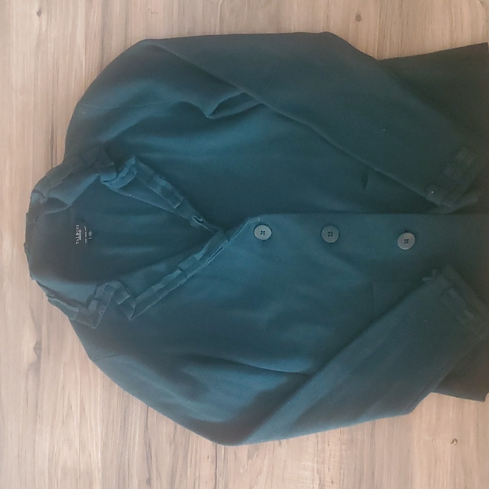 Talbots 100% merino wool hunter green sweater xs